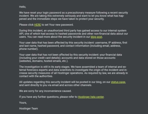 Web host Hostinger says data breach may affect 14 million customers